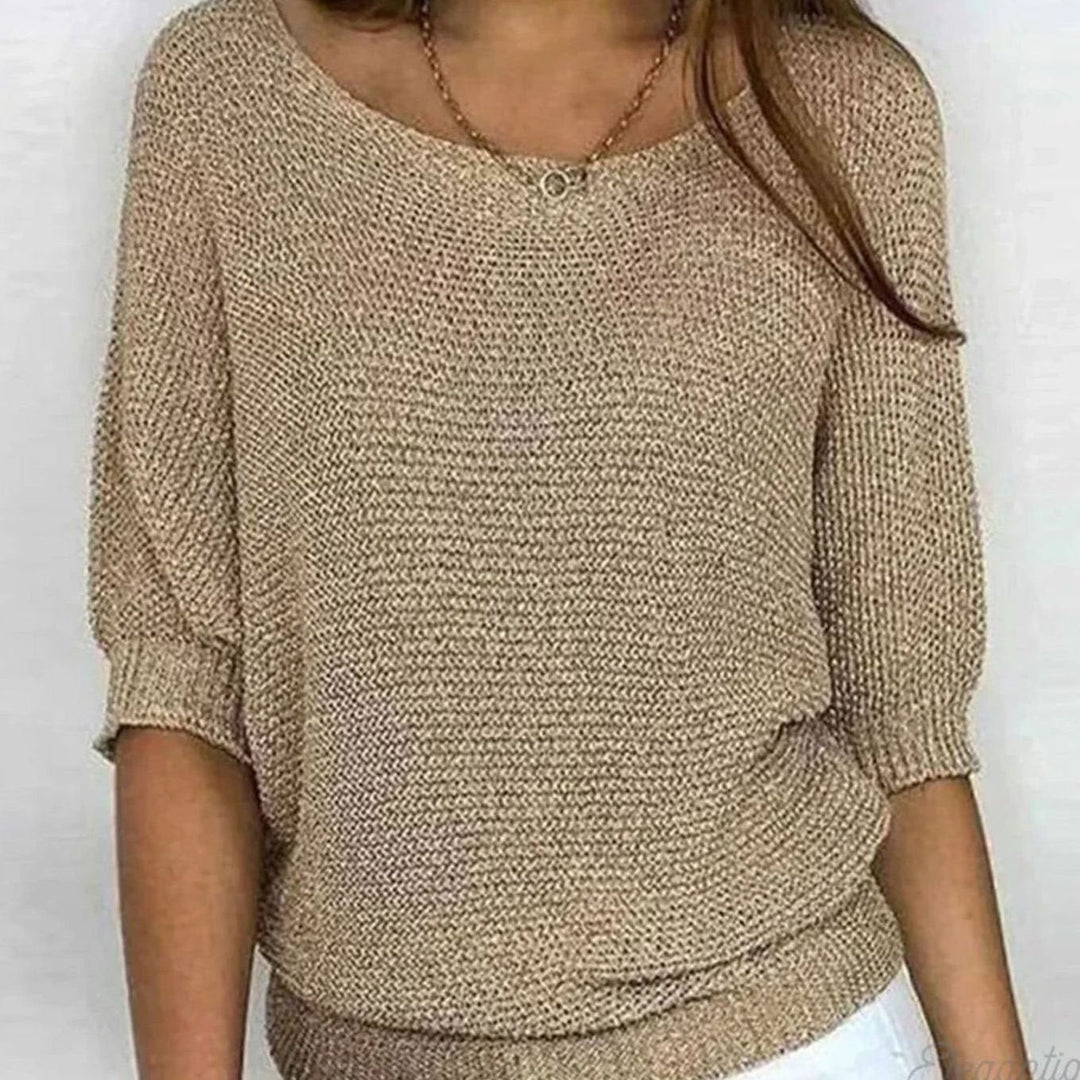 Mia | Elegant Sweater for Women Loose Knit Pullover Round Neck