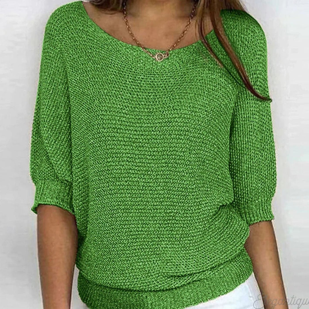 Mia | Elegant Sweater for Women Loose Knit Pullover Round Neck