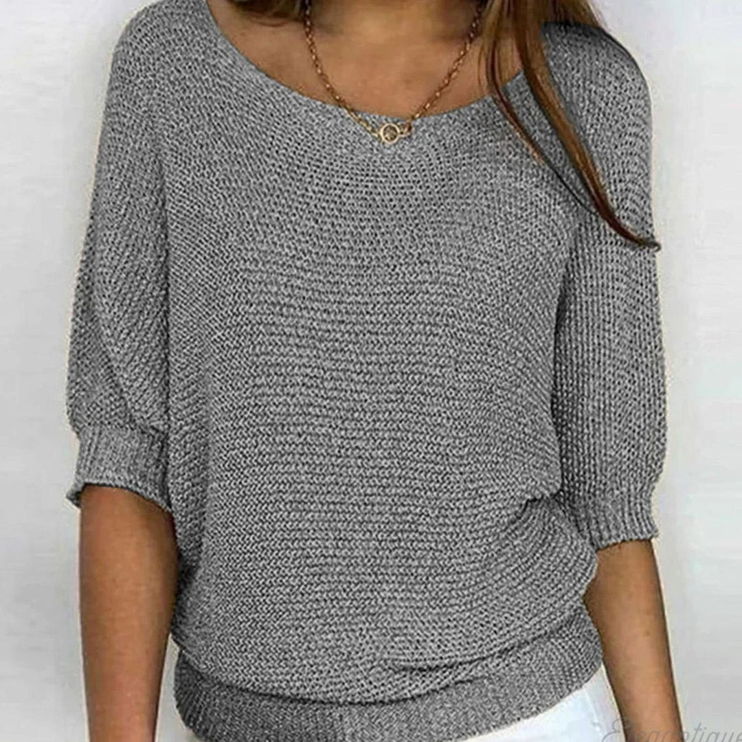 Mia | Elegant Sweater for Women Loose Knit Pullover Round Neck