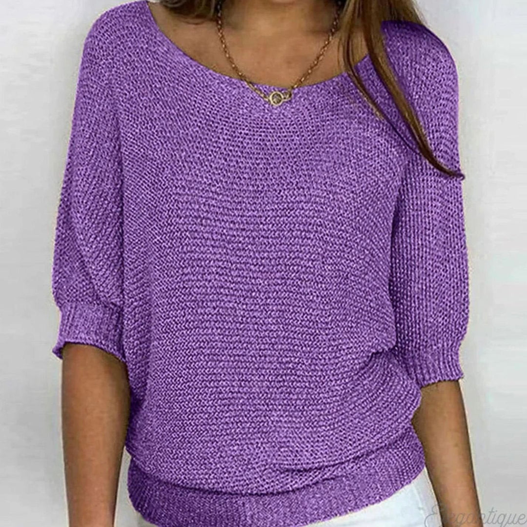 Mia | Elegant Sweater for Women Loose Knit Pullover Round Neck