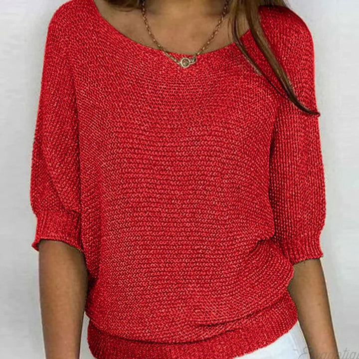 Mia | Elegant Sweater for Women Loose Knit Pullover Round Neck