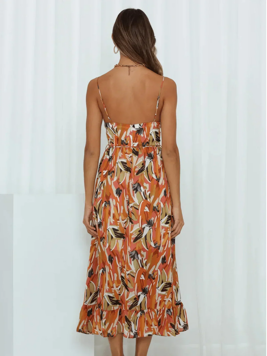 Chiara Colorful Midi Dress for Women Summer Elegance - Elena Harper