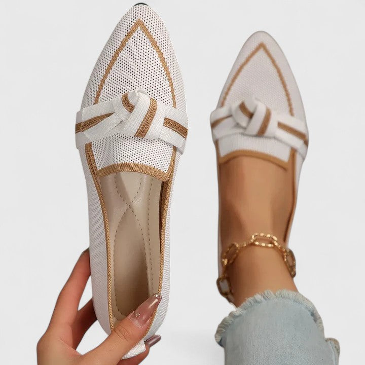 Women's Slip-On Loafers with Bow Detail and Cushioned Insole