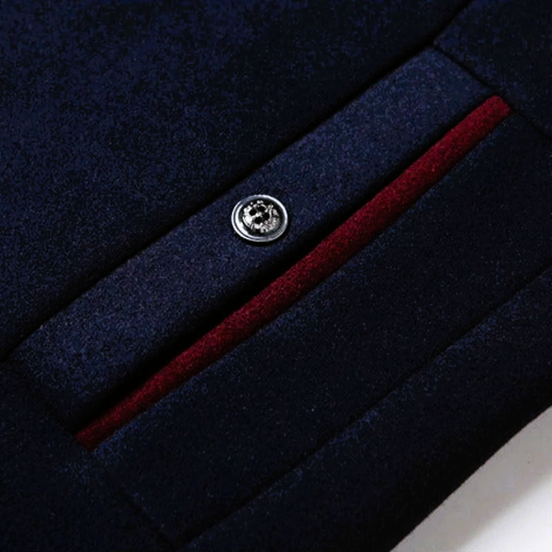 Wool Blend Coat for Men - Elena Harper