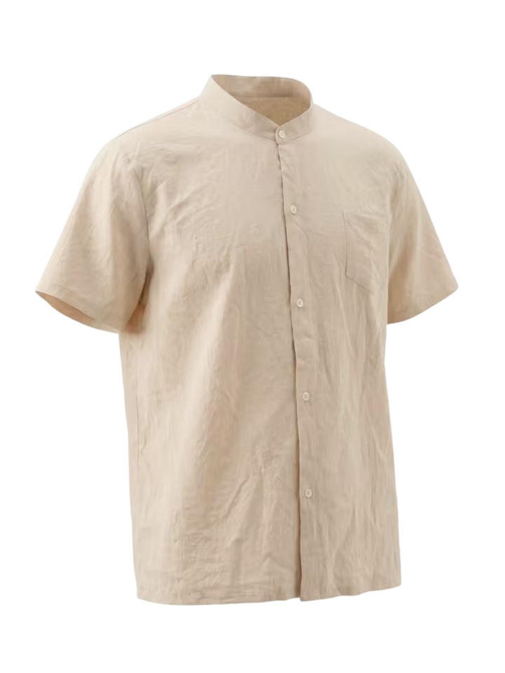 Men's Mandarin Collar Shirt Set