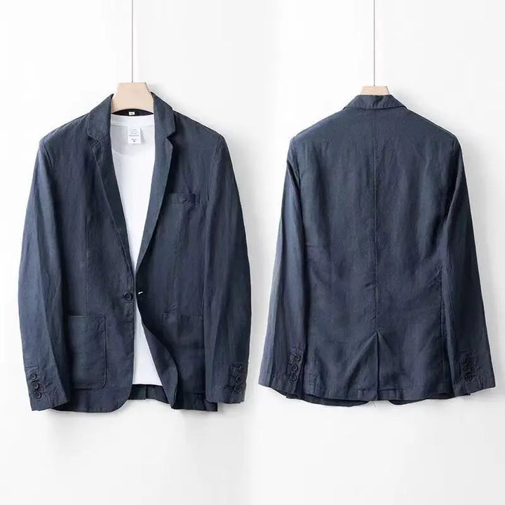 Men's Two-Piece Linen Look Suit, Straight Cut - Elena Harper