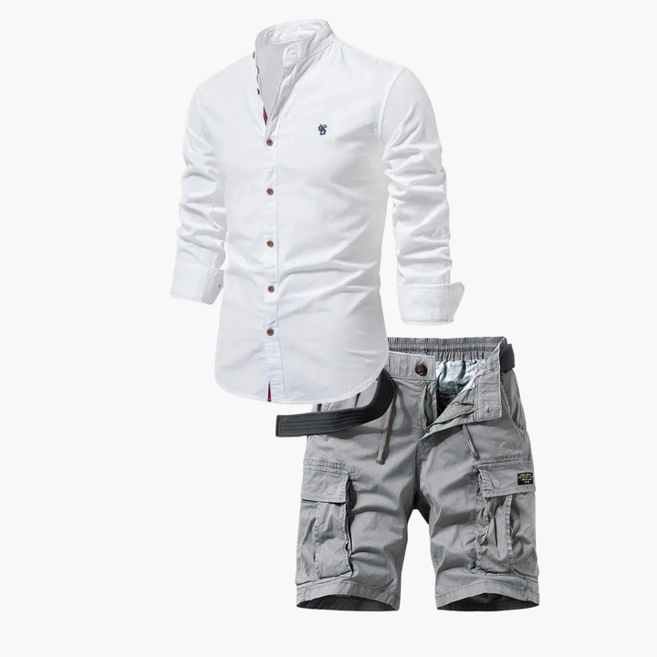 Men's Set with Mandarin Collar