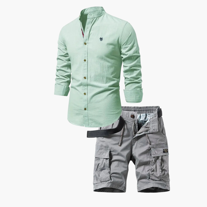 Men's Set with Mandarin Collar