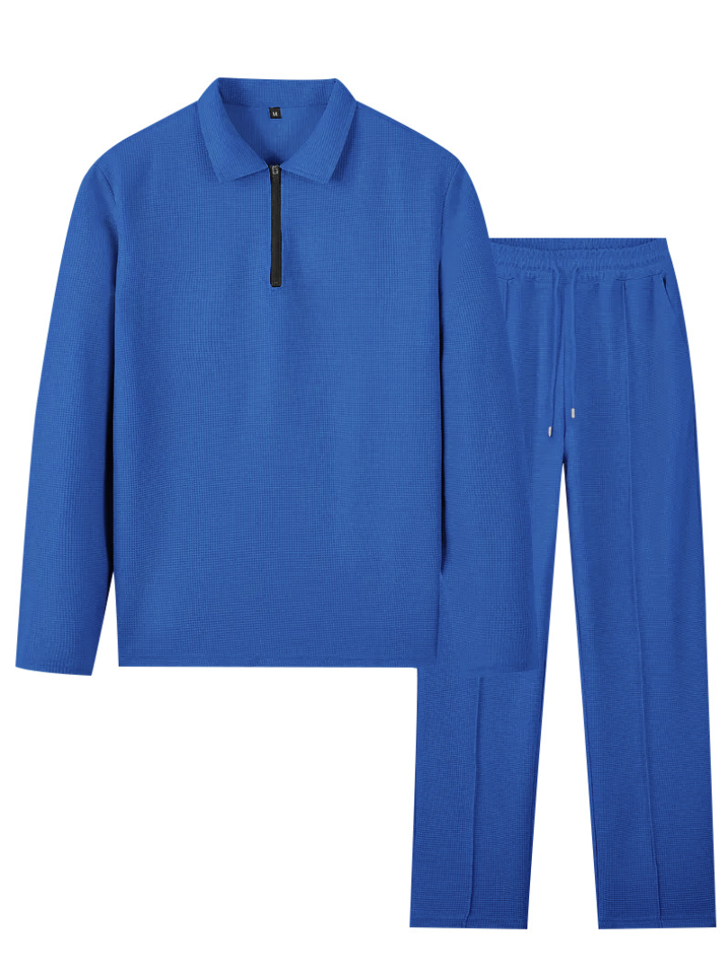 Men's Textured Shirt & Pants Set