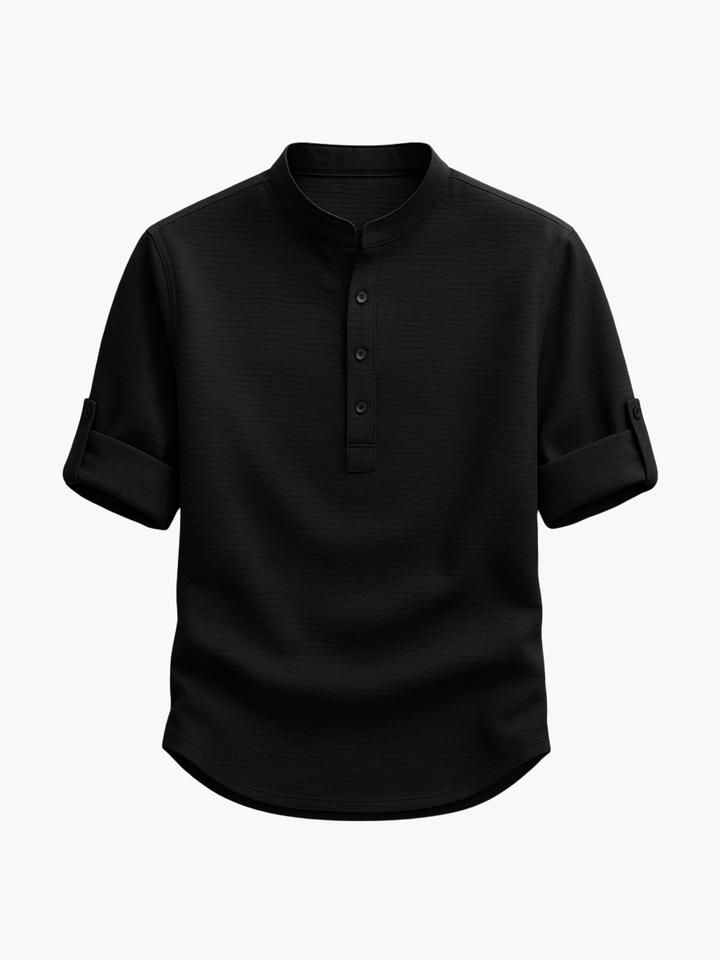 Men's Textured Shirt Set