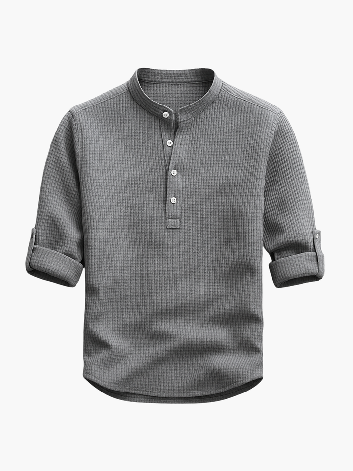 Men's Textured Shirt Set