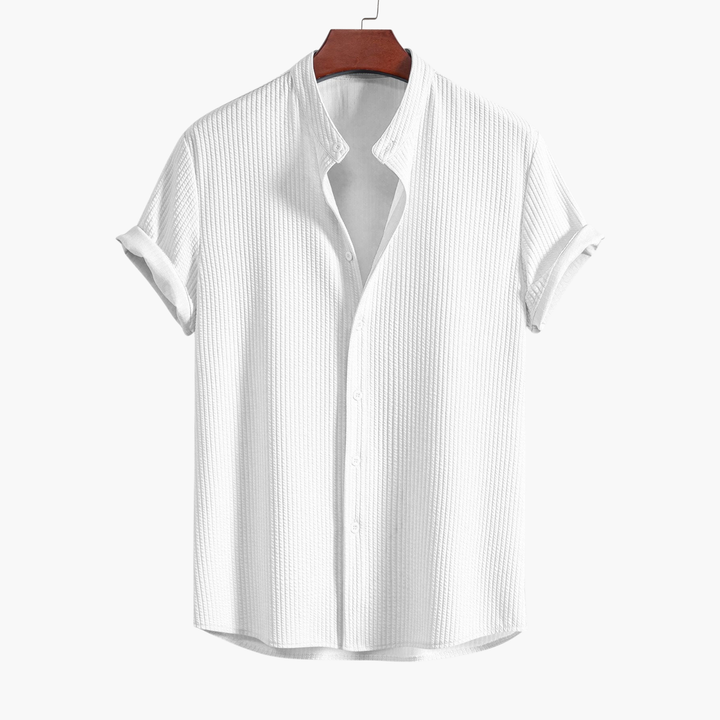 Men's Textured Shirt and Shorts Set