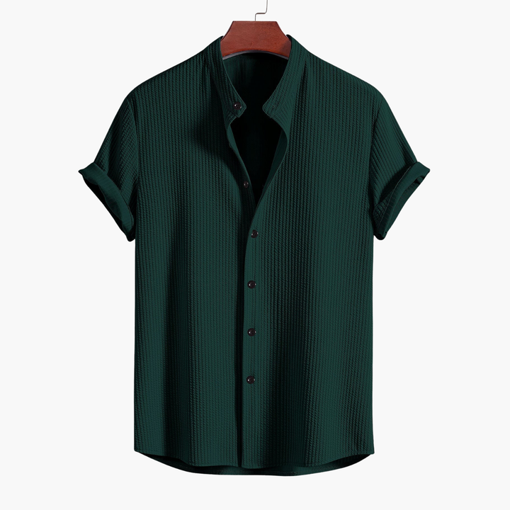 Men's Textured Shirt and Shorts Set