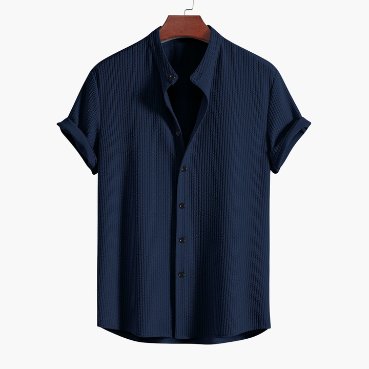 Men's Textured Shirt and Shorts Set