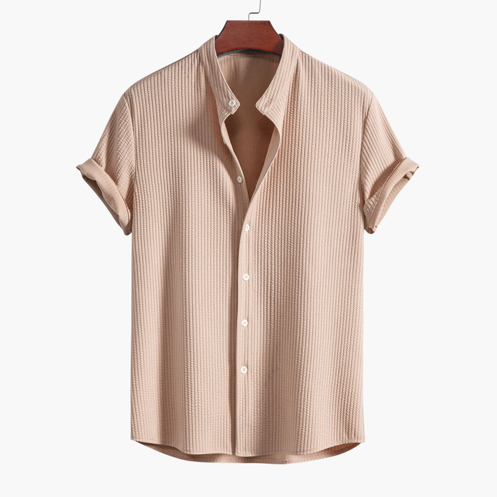 Men's Textured Shirt and Shorts Set