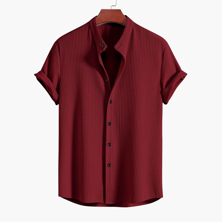 Men's Textured Shirt and Shorts Set