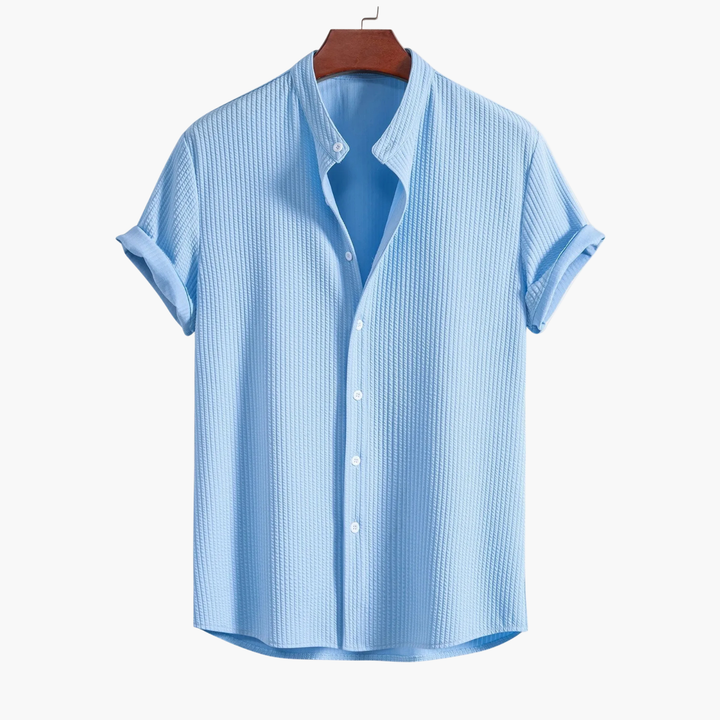 Men's Textured Shirt and Shorts Set