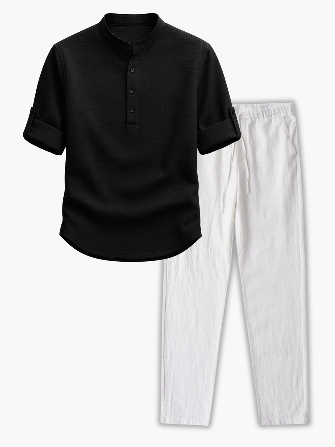 Men's Mao Collar Set with Pants - Elena Harper