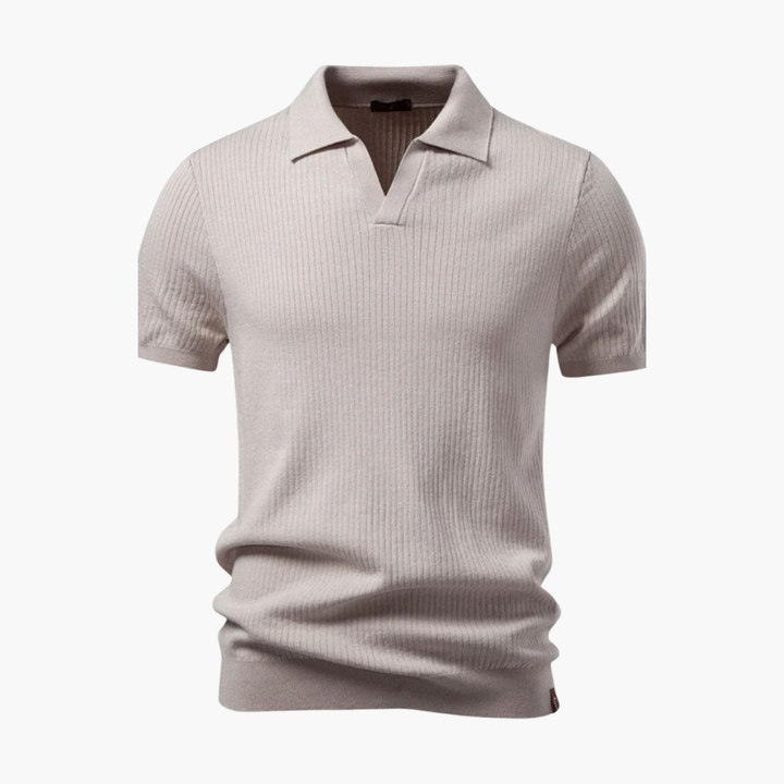 Men's Ribbed Polo and Cargo Set