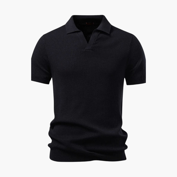 Men's Ribbed Polo and Cargo Set