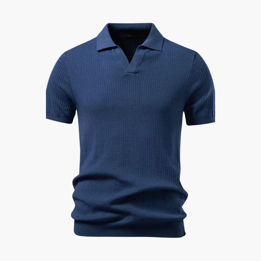 Men's Ribbed Polo and Cargo Set
