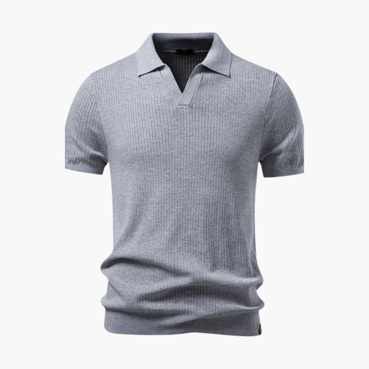 Men's Ribbed Polo and Cargo Set