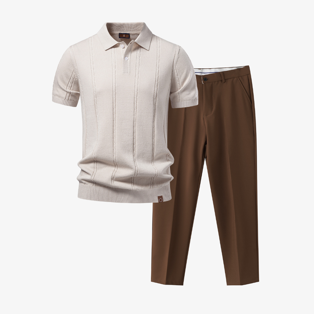 Men's Polo and Pants Set - Elena Harper