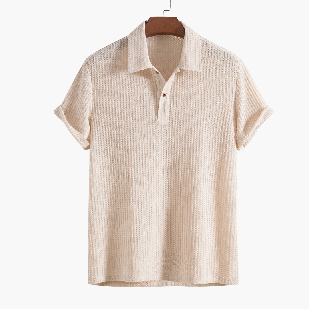 Men's Textured Polo and Cargo Set