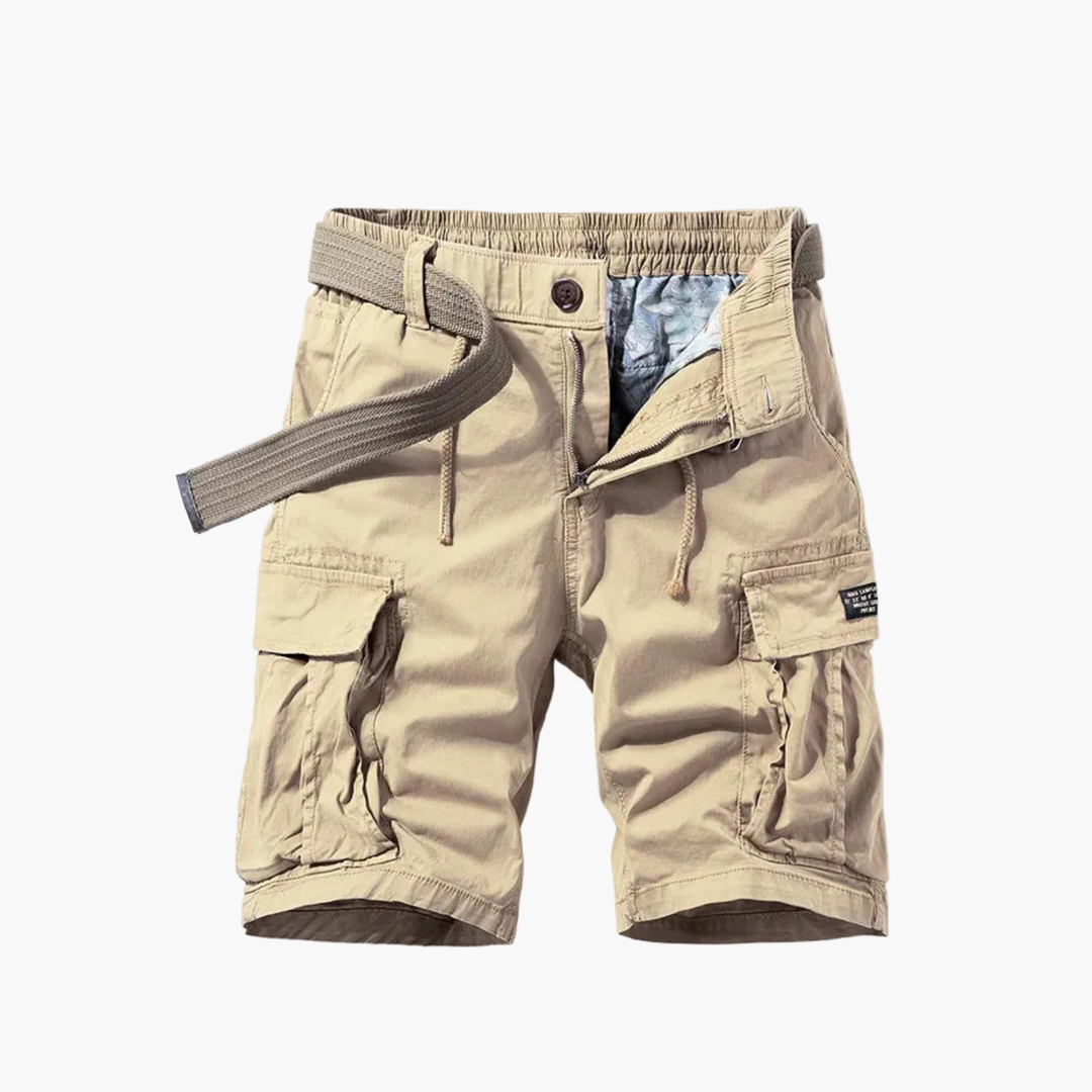 Men's Textured Polo and Cargo Set