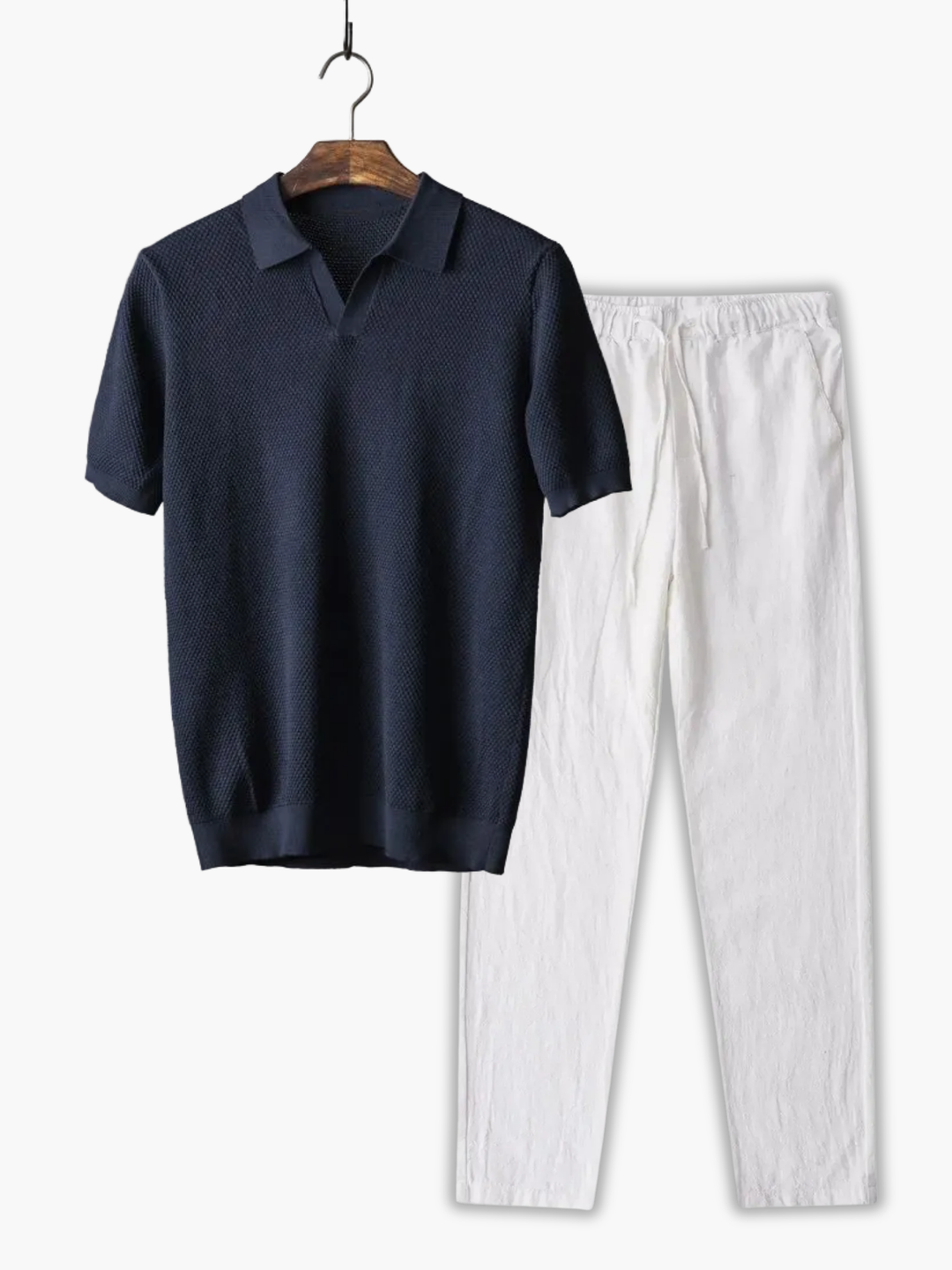 Classic Collar Polo Set and Pants