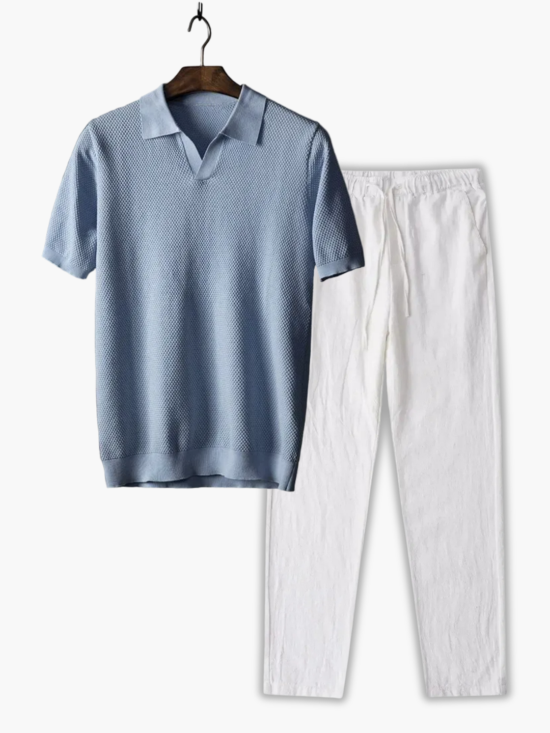 Classic Collar Polo Set and Pants