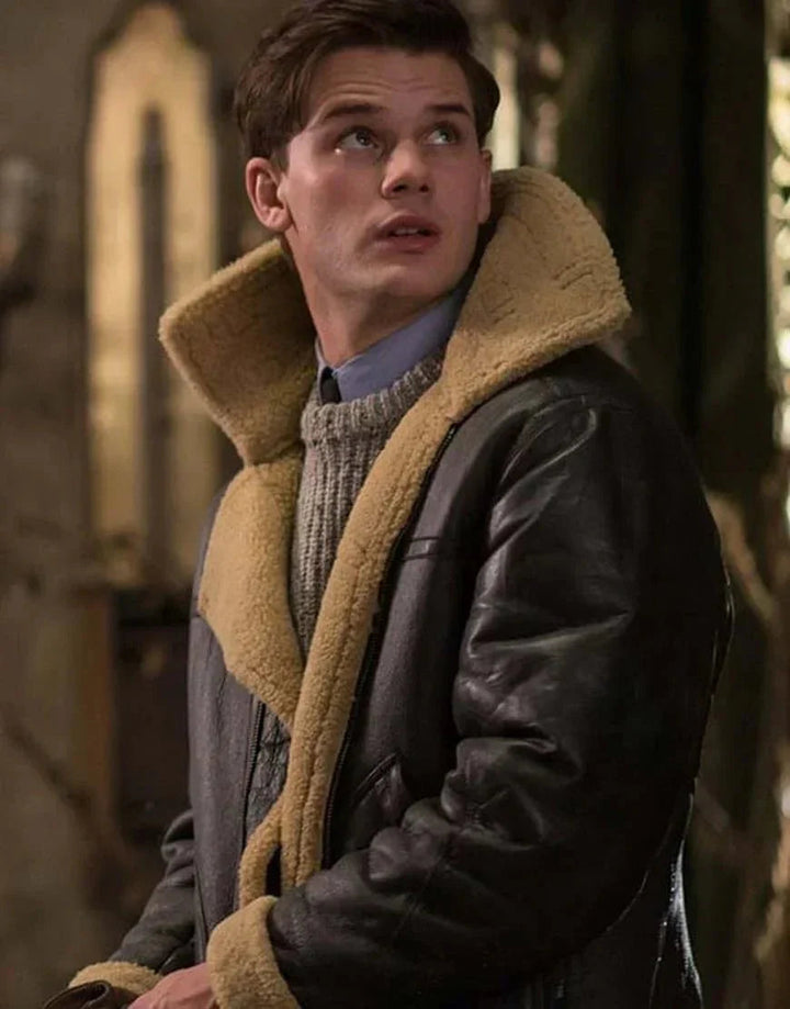 Adrian Shearling Aviator Jacket - Elena Harper