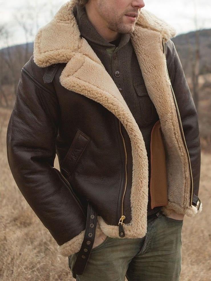 Adrian Shearling Aviator Jacket - Elena Harper