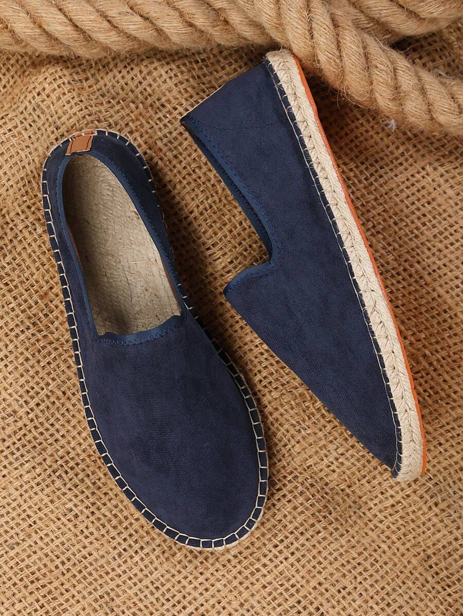 Men's Slip-On Espadrilles with Flat Sole - Elena Harper