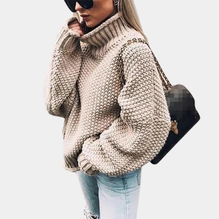 Nathalie - Elegant Oversized Turtleneck Sweater