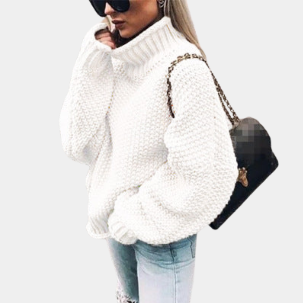 Nathalie - Elegant Oversized Turtleneck Sweater