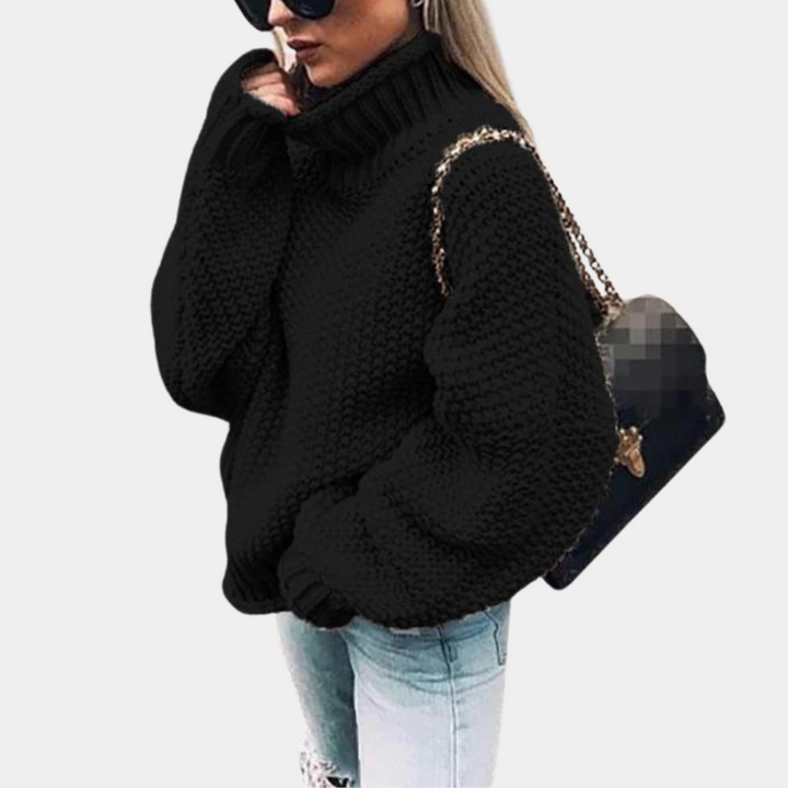 Nathalie - Elegant Oversized Turtleneck Sweater