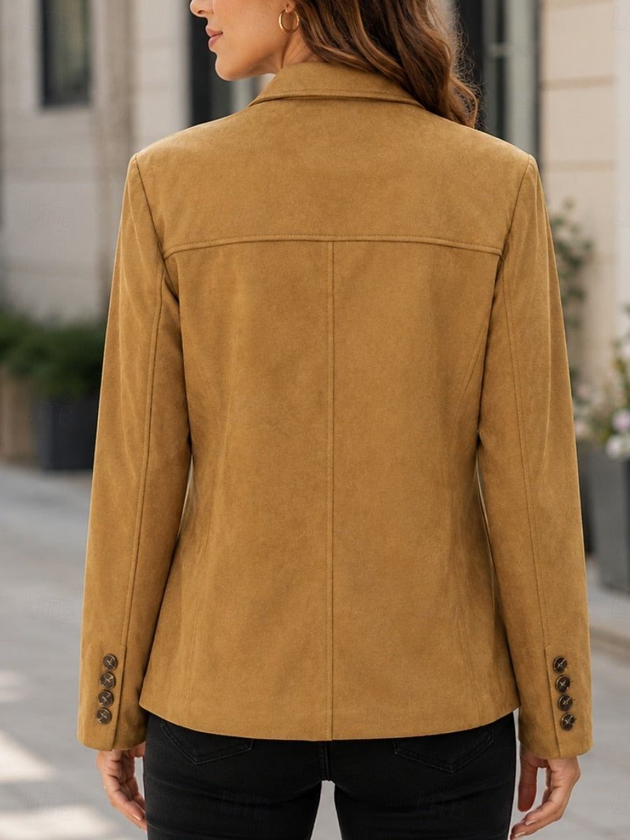 Women's Blazer with Pockets - Elegant and Office