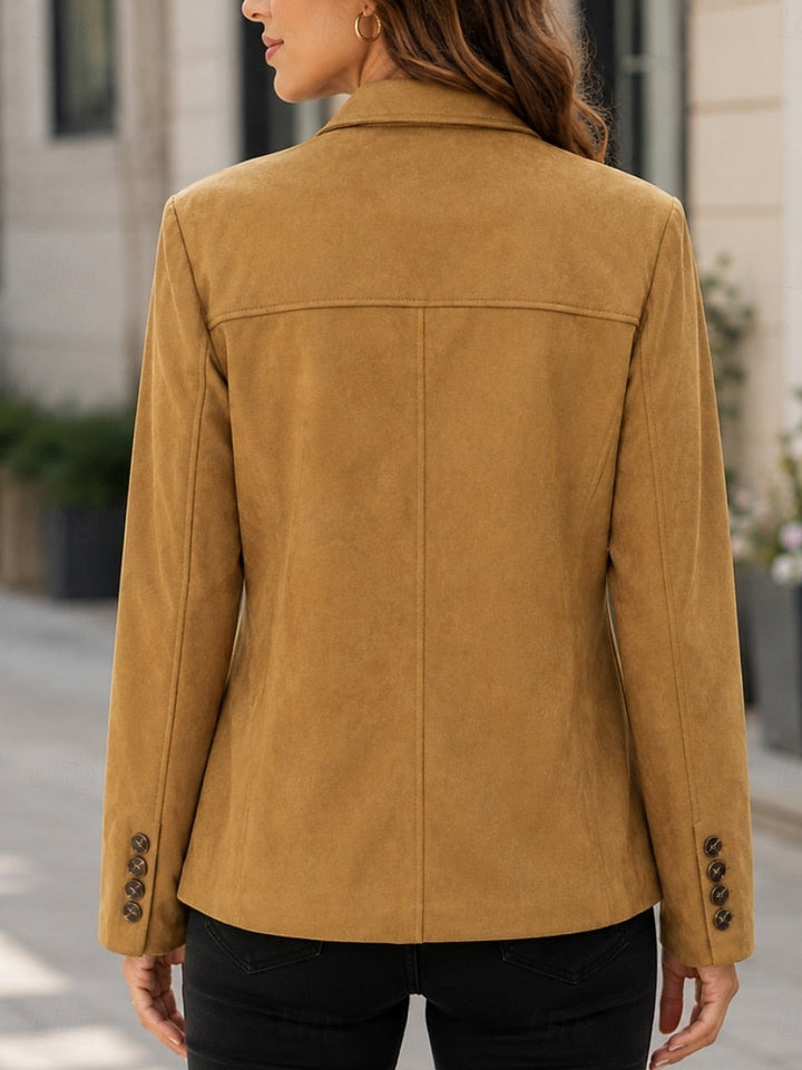 Women's Blazer with Pockets - Elegant and Office