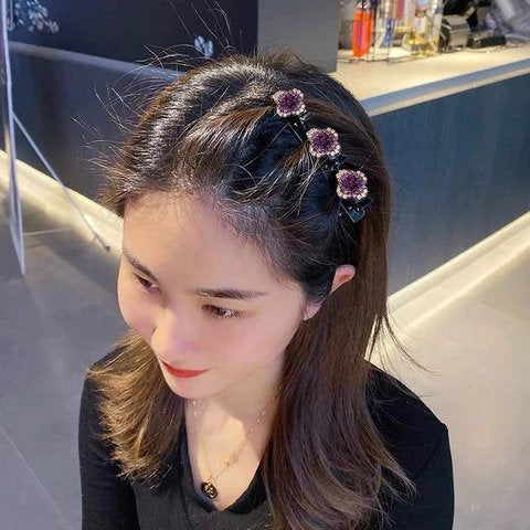 EdelsteinKlammern™ Stone Braided Hair Clips