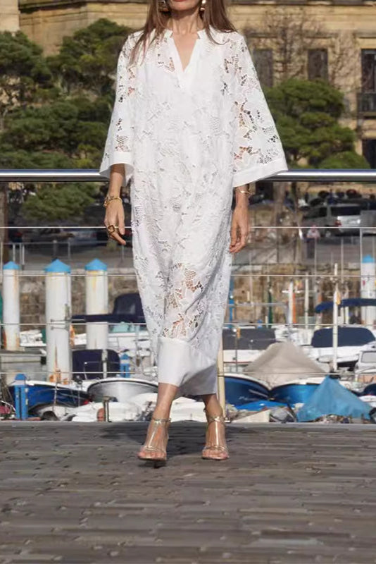 Grace™ - Modern Flowing Refined Lace Dress