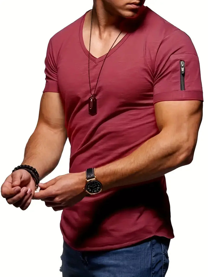 Men's V-Neck Casual T-Shirt Effortless Style & Comfort, view 5 - Elena Harper