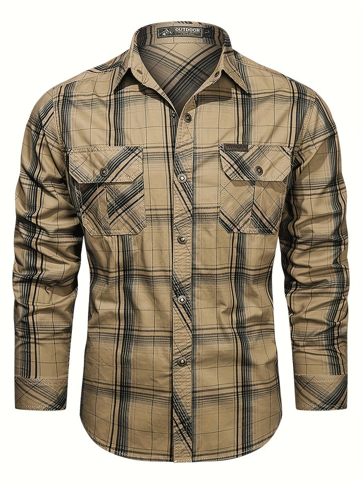 Cotton Reversible Shirt for Men - Elena Harper