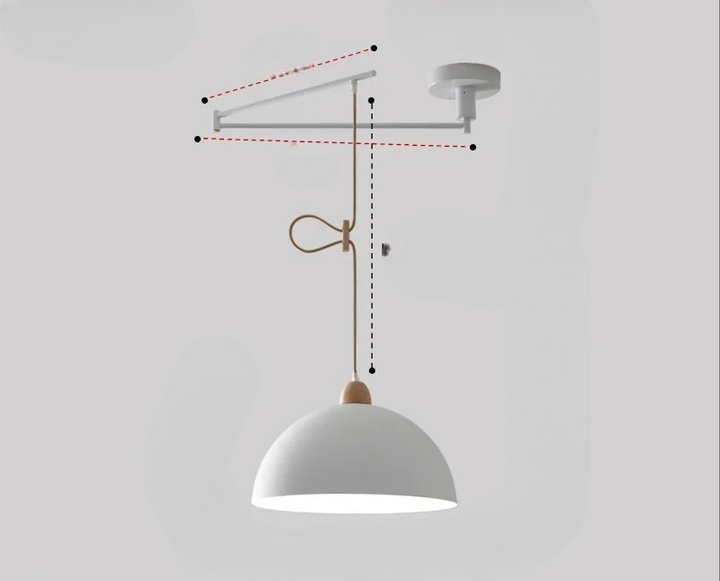 Modern Ceiling Light Fixture with Adjustable Arms