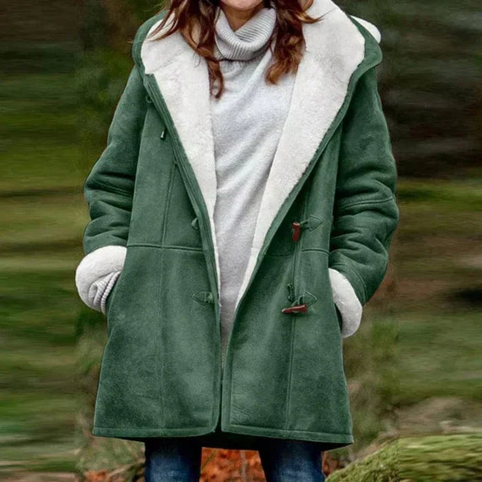 Emily Elegant Fur-Lined Coat, view 7 - Elena Harper