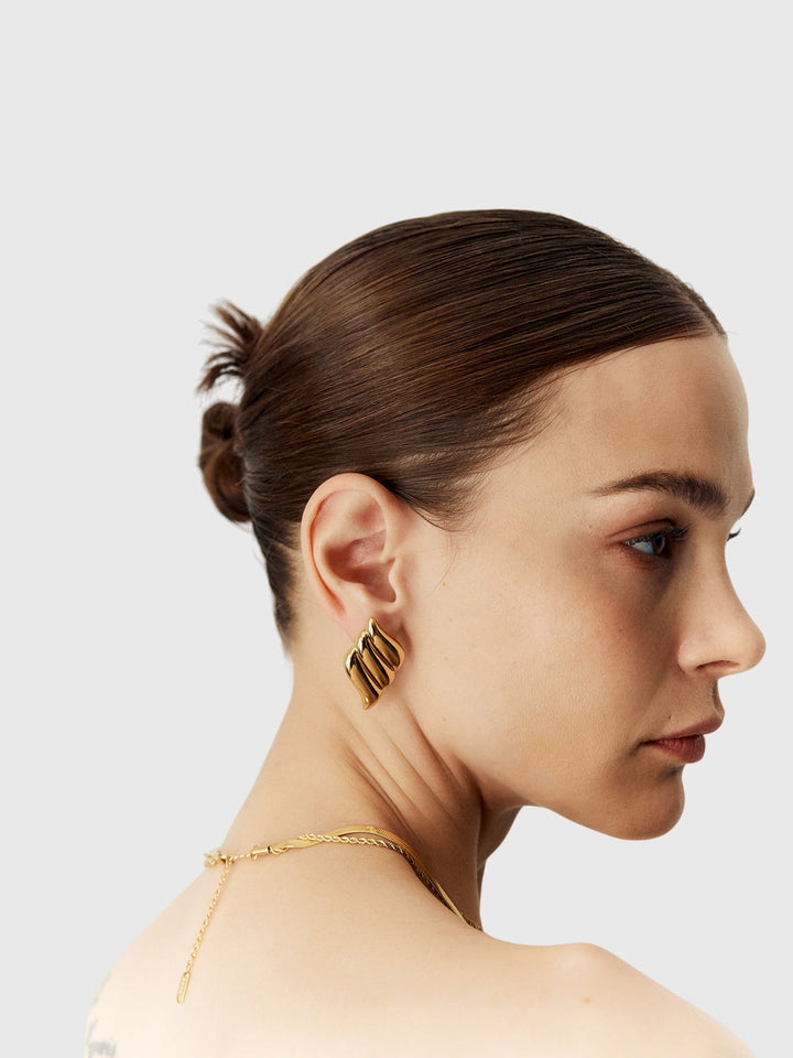 Aitana Three-Layer Wing-Shaped Earrings - Elena Harper