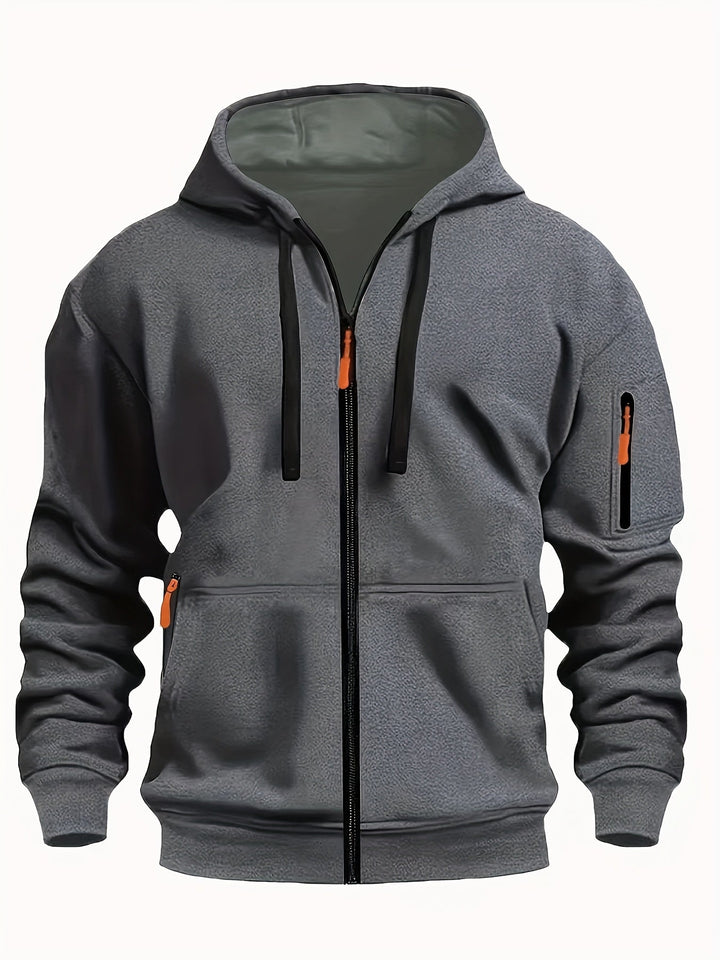Men's Zip-Up Hoodie Casual & Comfortable Everyday Outerwear, view 3 - Elena Harper