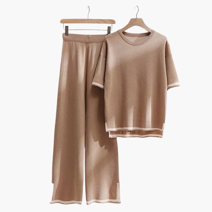 Celine | Casual and Chic Knit Set with Short Sleeves