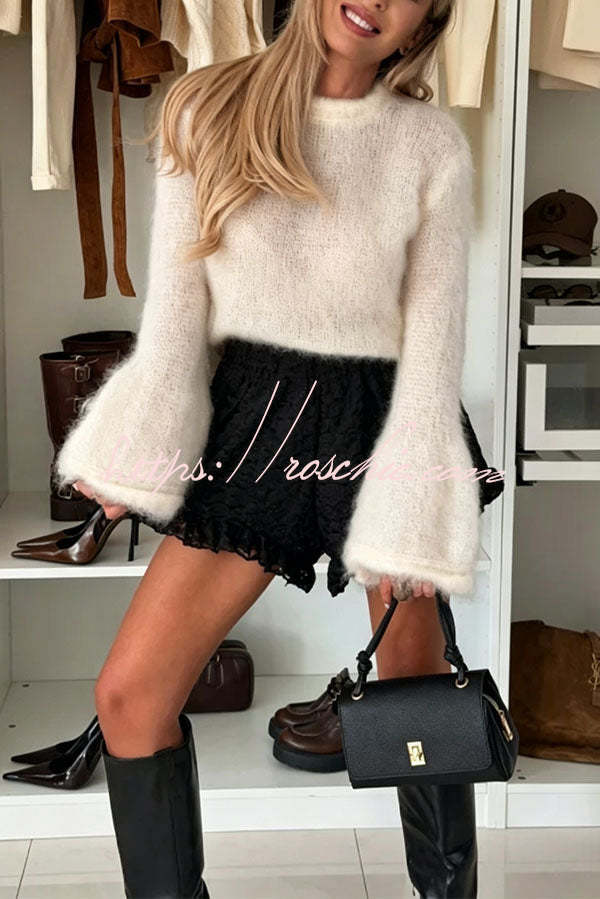 Elena Flared-Sleeve Mohair Sweater
