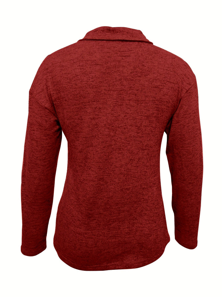 DIANA – CASUAL ZIP COLLAR TOP